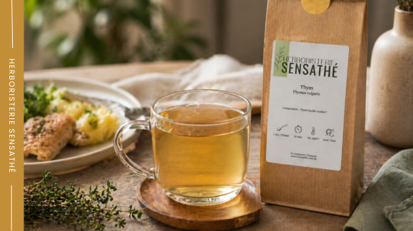 Infusion de thym bio contre la constipation